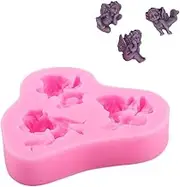 HOWDIA 3D Angel/Cherub Silicone Cake Mould Fondant Moulds Jelly Cake Tool for Cake Decoration Clay Icing Making Chocolate Candle soap(8×7×1.5cm)