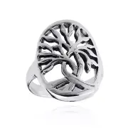 Tree of Life Ring w/ Roots - 925 Sterling Silver - Family Sister Gift Daughter