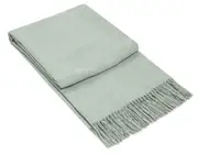 Paddington Merino Wool Blend Throw Rug - Light Grey