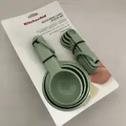 New KitchenAid Mint Pistachio Set of 9 Measuring Cups and Spoons (HPIA)