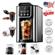 Energy Efficient Single Serve Coffee Maker for Hot & Iced Brews - Modern Black