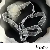 在飛比找momo購物網優惠-【INES】韓國設計法式復古浪漫立體蕾絲花朵多用途髮帶 頸帶