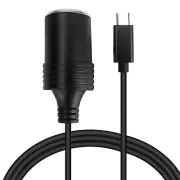 USB Type C to Car Cigarette Lighter Socket Adapter Cable For 45W PD Charger B