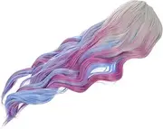 Baluue Realistic and Elegant Curly Wig for Women Cosplay Hairpiece Fashion Wig Blue Pink Highlights Suitable for Occasions