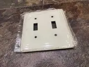 Mulberry Princess Light Ivory Metal Double 2 Switch Cover Wallplate Switchplate