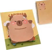 GEUGECY Capybara Sticky Notes - Creative Sticky Notes and Memo Pads | Cartoon Capybara Sticky Notepads | Vivid Creative Memo Pads for Organizing Thoughts and Quick Reminders