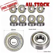 40x 608ZZ Ball Bearing Skateboard 3D Printer RepRap Wheels Carbon Steel ABEC-7