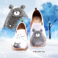 在飛比找momo購物網優惠-【uin】西班牙原創設計 女鞋 守護熊彩繪休閒鞋W01010