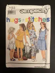 Simplicity Sewing Pattern Jumper Jumpsuit Small Medium Large Child New 7133