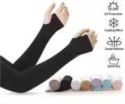 Summer Cooling Compression Arm Sleeves 4pc Set Black, White, Beige, Grey One Siz