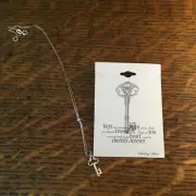 Sterling Silver Skeleton Key Necklace Dainty!