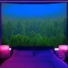 Large Wall Art Blacklight Poster UV Reactive Tapestry Wall Hanging Green Pines