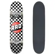 Rad Board Co Dude Crew Checkers Skateboard Street Sports Black/White 7.5in