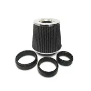 SAAS Pod Filter Black 60-76-89-100mm Multifit Neck Collar with Hose Clamps