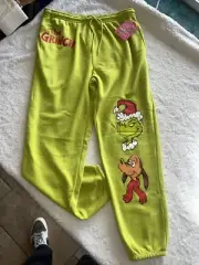 The Grinch Grinchmas Green Jogger Sweatpants Women’s Sz XL New Fleece Lined