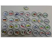 WORLD CUP 2014 UNUSED FOOTBALL BEER BOTTLE CAPS BIER TAPPI 32 FLAGS TEAMS
