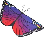 minkissy Chic Butterflies Dress Up Cloak for Lightweight Cosplay Cape for Performance Parties Halloween Vibrant Gradient for Costumes