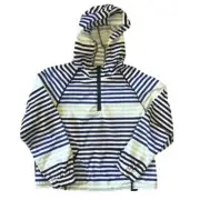 Hunter For Target Girls Pullover Windbreaker Jacket Blue/white Striped S(6/6x)