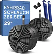 Büchel Bicycle Inner Tube 28 Inch AV 40 mm, 28 x 1.75-2.125 (47-622), Includes Tyre Lever and Valve Cap, Robust and Airtight Inner Tube 28 Inch Made of High-Quality Rubber - City, Tour & MTB Bicycle