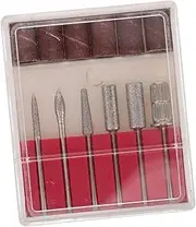 HAKIDZEL 6Pcs Diamond Nail Bits Set with Sanding Bands for Electric Nail File Durable Manicure Pedicure Tools for Professional Nail Care and Use