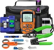 YICIZOL 30km Visual Fault Locator,Optic Fiber power Meter With FC,SC Connector, Optic Fiber Cleaver and FC/UPC(Male) to LC/UPC(Female) Adapter FTTH tool kits For CATV engineering