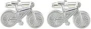 [Alexander Castle] Sterling Silver Bicycle Bike Cufflinks & Gift Box - Mens Gift