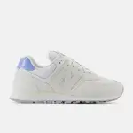 【NEW BALANCE】VIP限定 NB 574 復古運動鞋 跑鞋 慢跑鞋 緩震 休閒鞋 麂皮 女鞋 米白藍(WL5742BC-B)