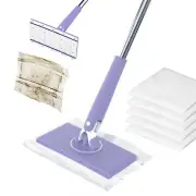 Mini Sweeper Mop, Small Flat Dust Mop with 5 Dry Cleaning Towels, Dry and Wet...