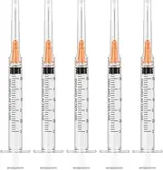 30 Pack 3ml Disposable Syringe with 25Ga 1.0 Inch Needle, Luer Lock Syringes, Individually Wrapped Lab Supplies