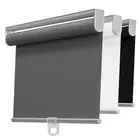 Cordless 100% Blackout Roller Shades for Windows,UV Protection 32"W x 72"H Grey