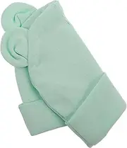 [TOGEVAL] Beanie Hats with Adorable Bear Ears Soft Cotton Caps for Boys Fit Light Green