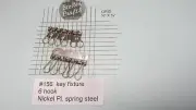 6 HOOK KEY FIXTURES for KEY CASE plated SPRING STEEL LEATHER CASE KEY FOB