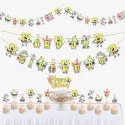 SpongBob SquarePants Theme Birthday Party Supplies – Fun & Colorful Decorations for Kids | Perfect for Themed Parties, Celebrations & Events