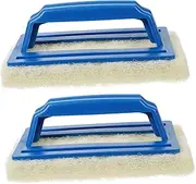 Totority Swimming Pool Wall Brush Set 2 Pack Pool Cleaning Brush for Tiles Grout Heavy Duty