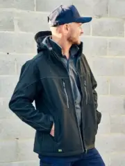 Bisley Hooded Soft Shell Jacket FLX & MOVE waterproof warm BJ6570