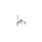 14K White Gold Dolphin Nose Pin