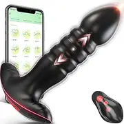 Plug Vibrator with App Control Sex Toys for Men & Women-Prostate Massager with 7 Thrusting&Vibrating Modes Adult Sex Toys Thrusting Vibrator Vibrator Butt Stimulator Plug for Male and Female