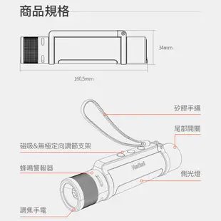 小米有品 納拓戶外六合一雷鳴手電筒 充電寶 夜遊 露營 工作燈 聲光警報 磁吸固定 (8折)