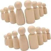 TOYANDONA Wooden Puppet Toys for Boys and Kit 50pcs Unfinished Puppets DIY Art Sets