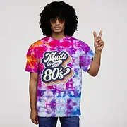 Hippie Mexican African T-shirt Tie-Dye Tee 3D Tie Dye Print 80s Retro Vintage 1980s 1970s For Men's Adults' Masquerade 3D Print Casual Daily