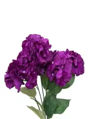 Artificial Silk Hydrangea Bunch Purple