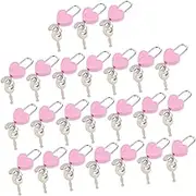 24Pcs Mini Heart Shaped Padlock with Keys Versatile Locks for Diary Books Jewelry Boxes Handbags Small Safe Box for Securing Valuables