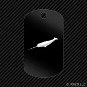 Narwhal Keychain GI dog tag engraved many colors #2