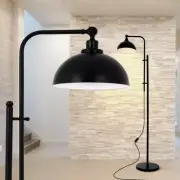 Black Floor Lamp Industrial Floor Light Adjustable Head Standing Reading Lamps