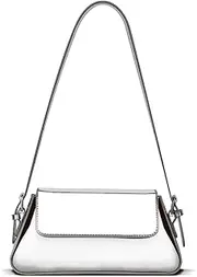 [Ann Bully] Silver Purse, Evening Silver Bag for Women Y2k Hobo Bag Small Tote Handbag Metallic Satchel Bag Cute Clutch Purses