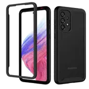For Samsung Galaxy A53 5G Military Grade Shockproof Clear Heavy Duty Case Bumper Drop Protection Tough Cover (Black)