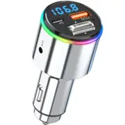 Car Bluetooth MP3 Player FM Transmitter Handsfree PD AUX FM Modulator RGB Light