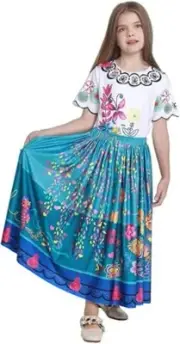 Mirabel Encanto Dress for Girls Princess Dress up Halloween Party 6-7 Years