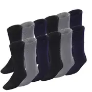 12 Pairs BAMBOO SOCKS Mens Heavy Duty Premium Thick Work Socks Cushion BULK