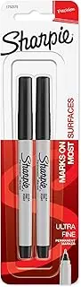Sharpie Ultra Fine Marker, Black (Pack of 2)